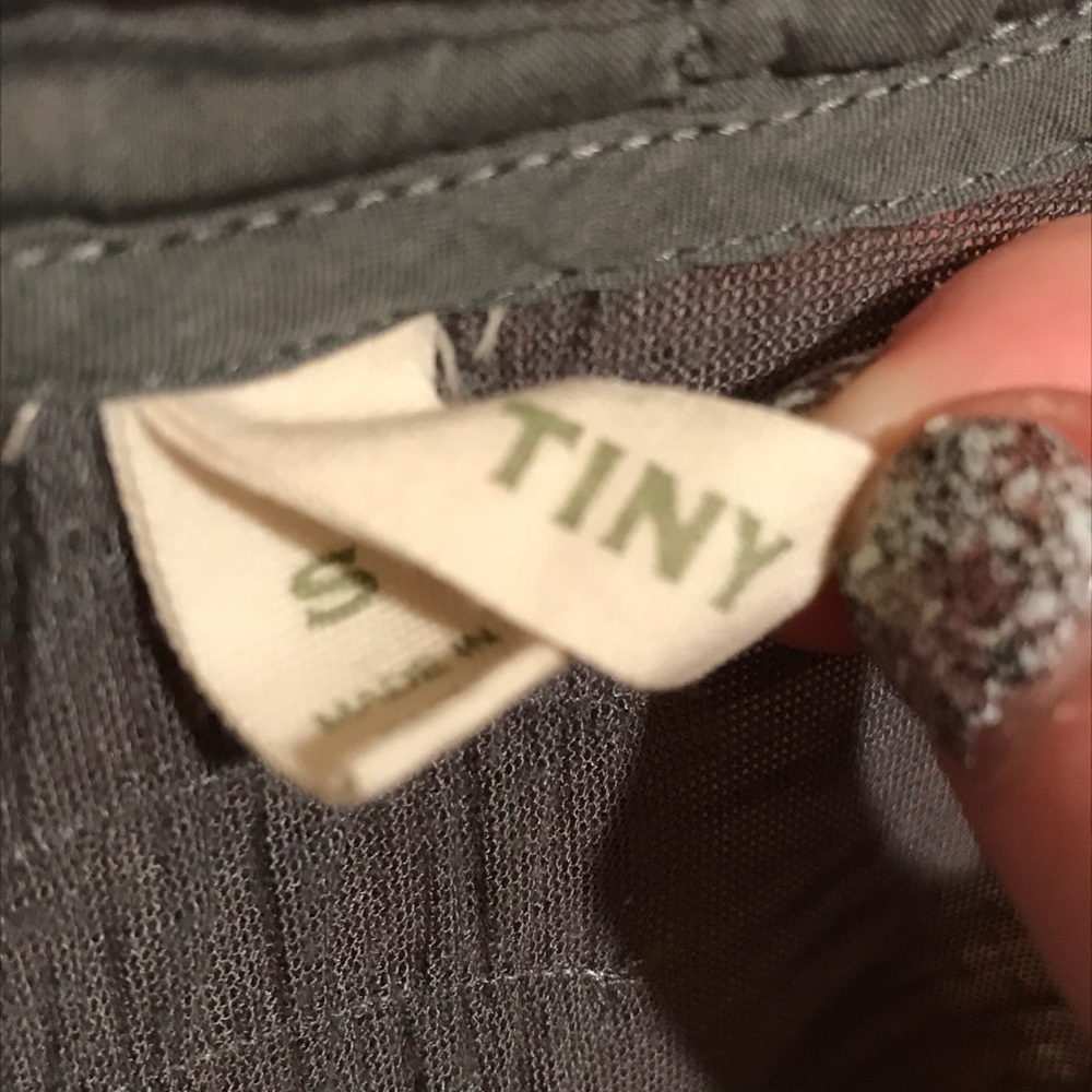 Aztec Embroidered Gray Button Down Top - image 6